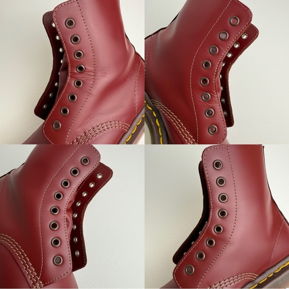 Dr. Martens Oxblood Red MIE Quilon Leather 1460 England Lace Up Boots UK 5 - Picture 16 of 16